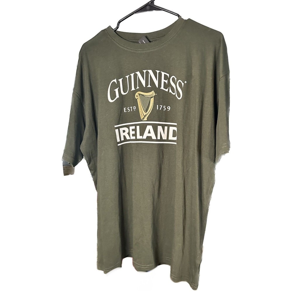 Guinness Beer Ireland Harp Logo Shirt Men’s Size XL Relaxed Fit OFFICIAL GUC